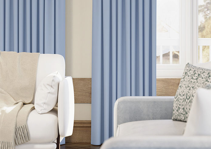 Menton, Tranquil Blue - Made to Measure Curtains - Image 5